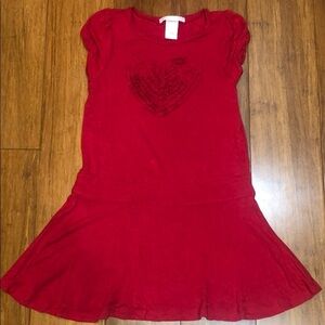 EUC Janie and Jack red heart jersey dress size 4